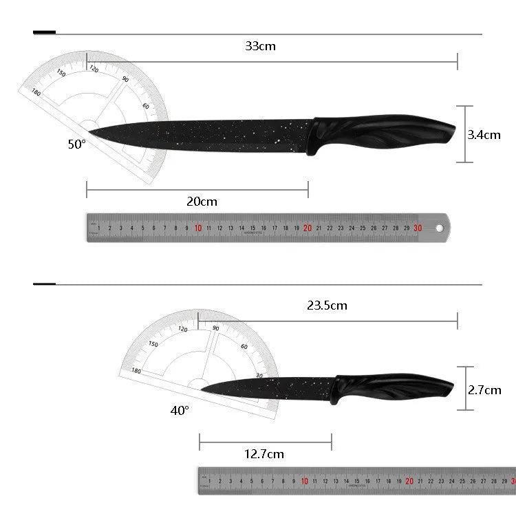 Full Set Of Stainless Steel Kitchen Knives