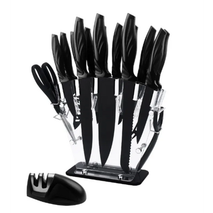 Full Set Of Stainless Steel Kitchen Knives