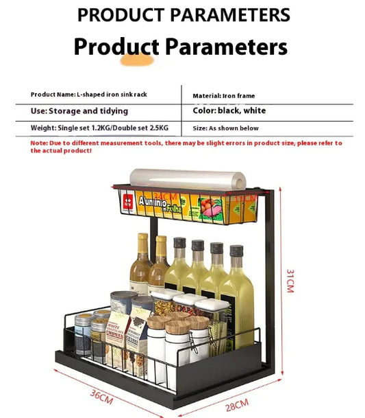 Kitchen Spice Rack Sink Simple Organizing Rack