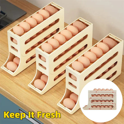 Refrigerator 4-Layer Automatic Egg Roller Tray